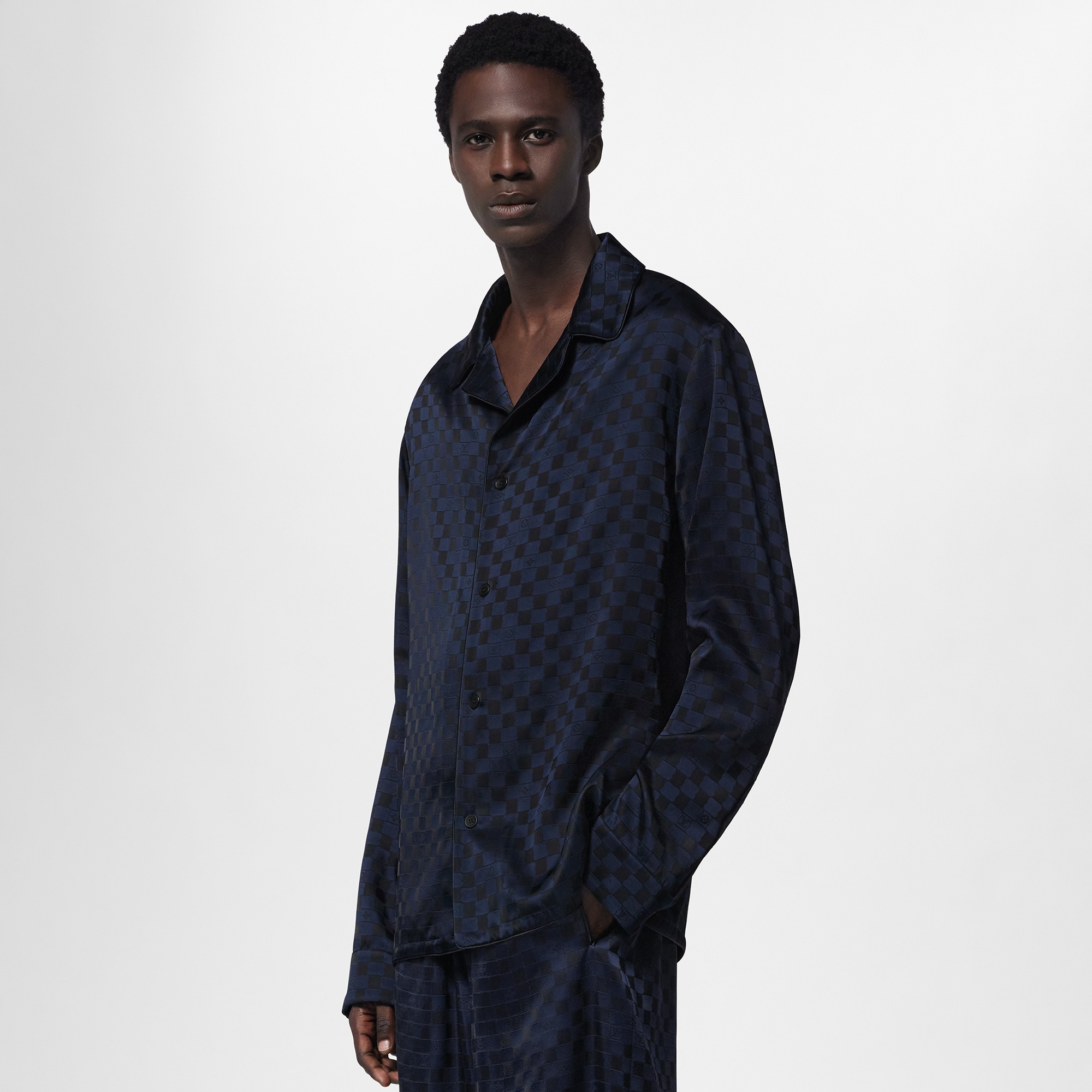 Long-Sleeved Silk Blend Evening Overshirt - Ready-to-Wear 1AFJUN